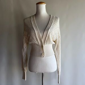 Wilfred Pointelle Knit Cardigan - sz M